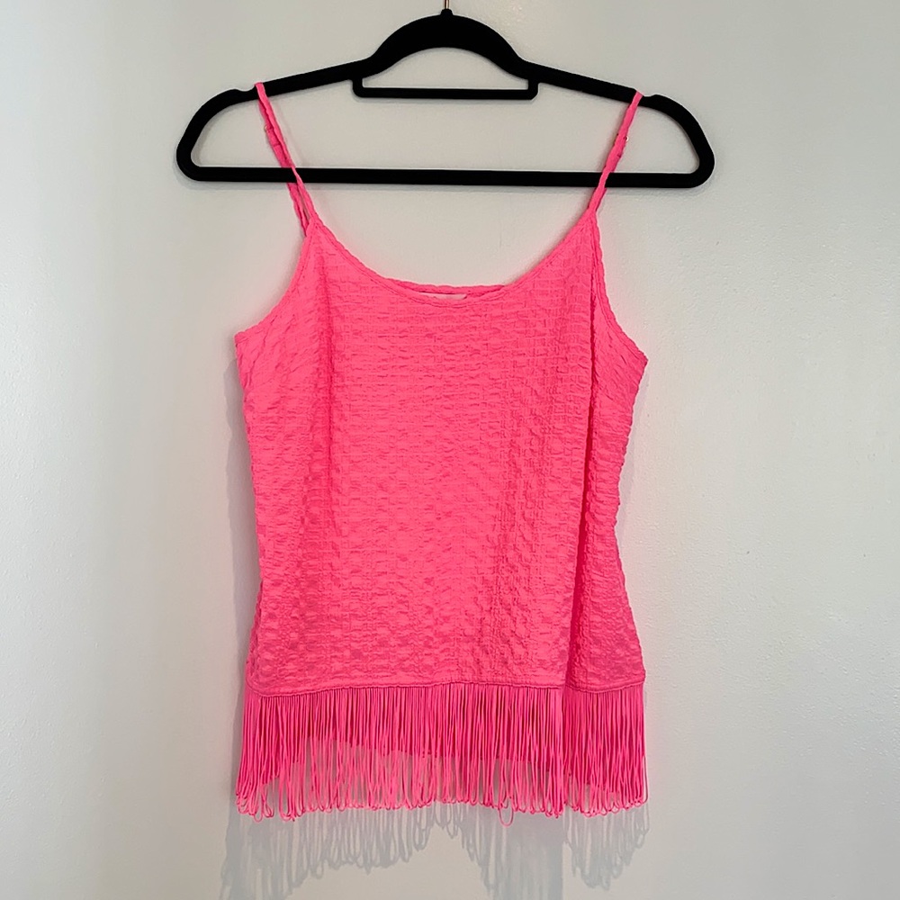 Lilly Pulitzer Women’s Neon Pink Fringe Tank